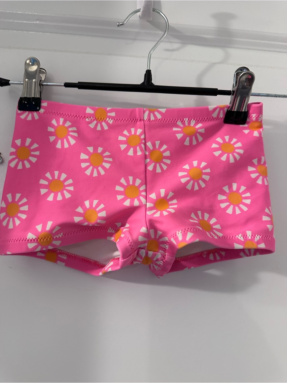 Primary Pink Daisy Print Swim Shorts